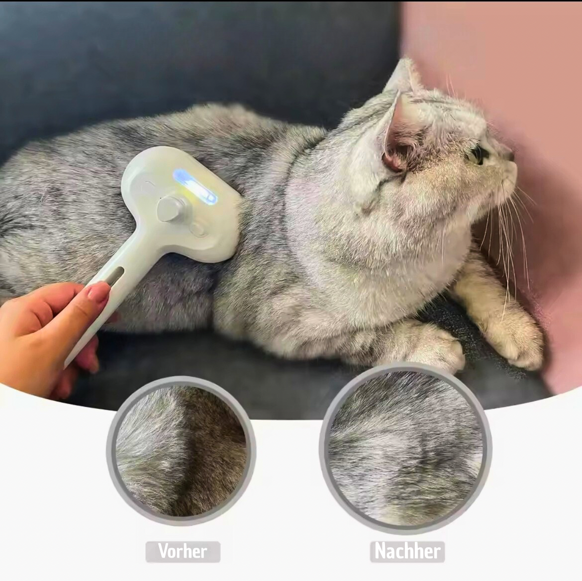 Fellaway Dampfbürste für Hund & Katze