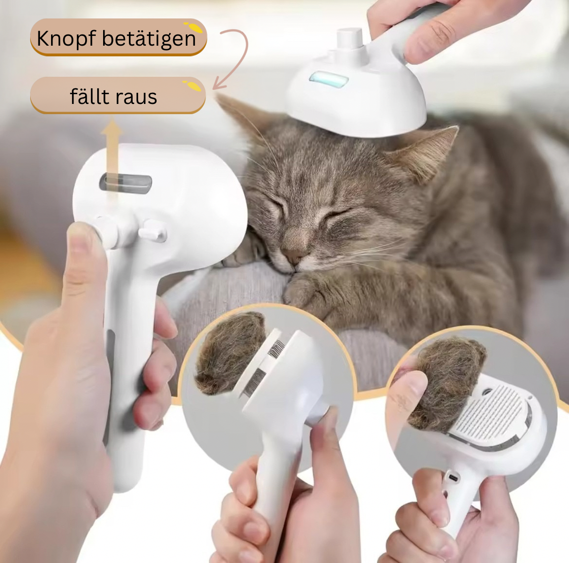 Fellaway Dampfbürste für Hund & Katze