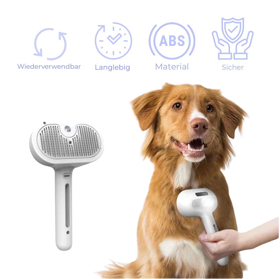Fellaway Dampfbürste für Hund & Katze